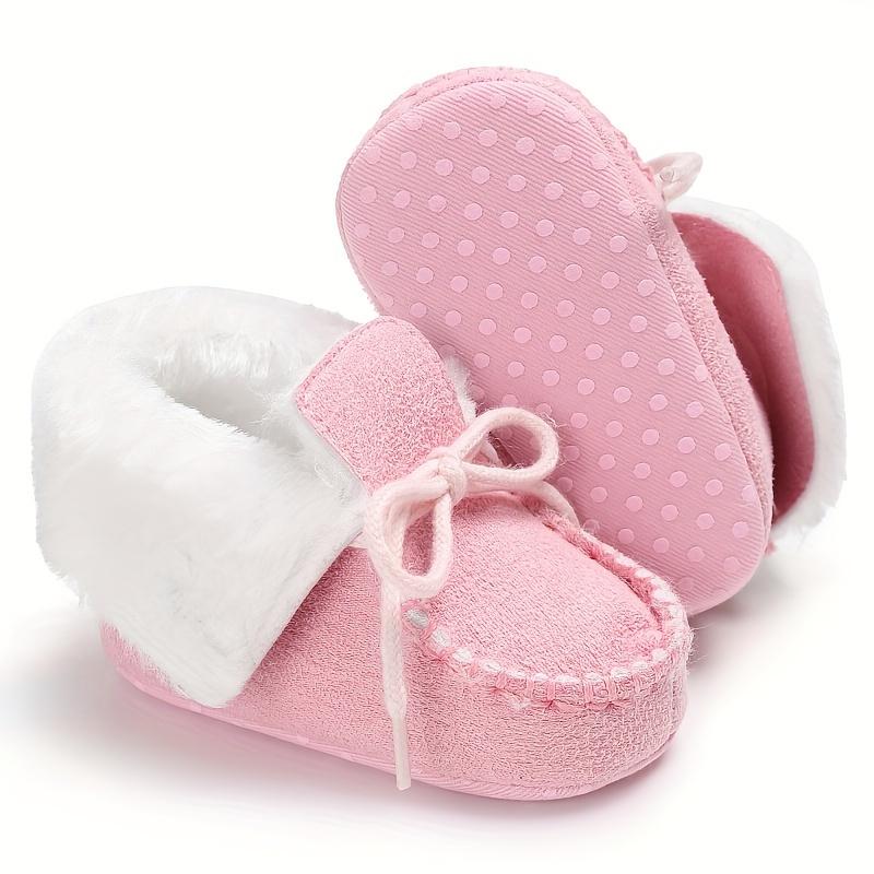 New Winter Baby Boots for Kids with Warm Soles, Infant Toddler Walking Shoes