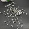 50PCS Sparkle Diamond Pins Wedding Floral Bouquet Pin Stitching Needle Crystal Head Garment Apparel DIY Sewing Accessories