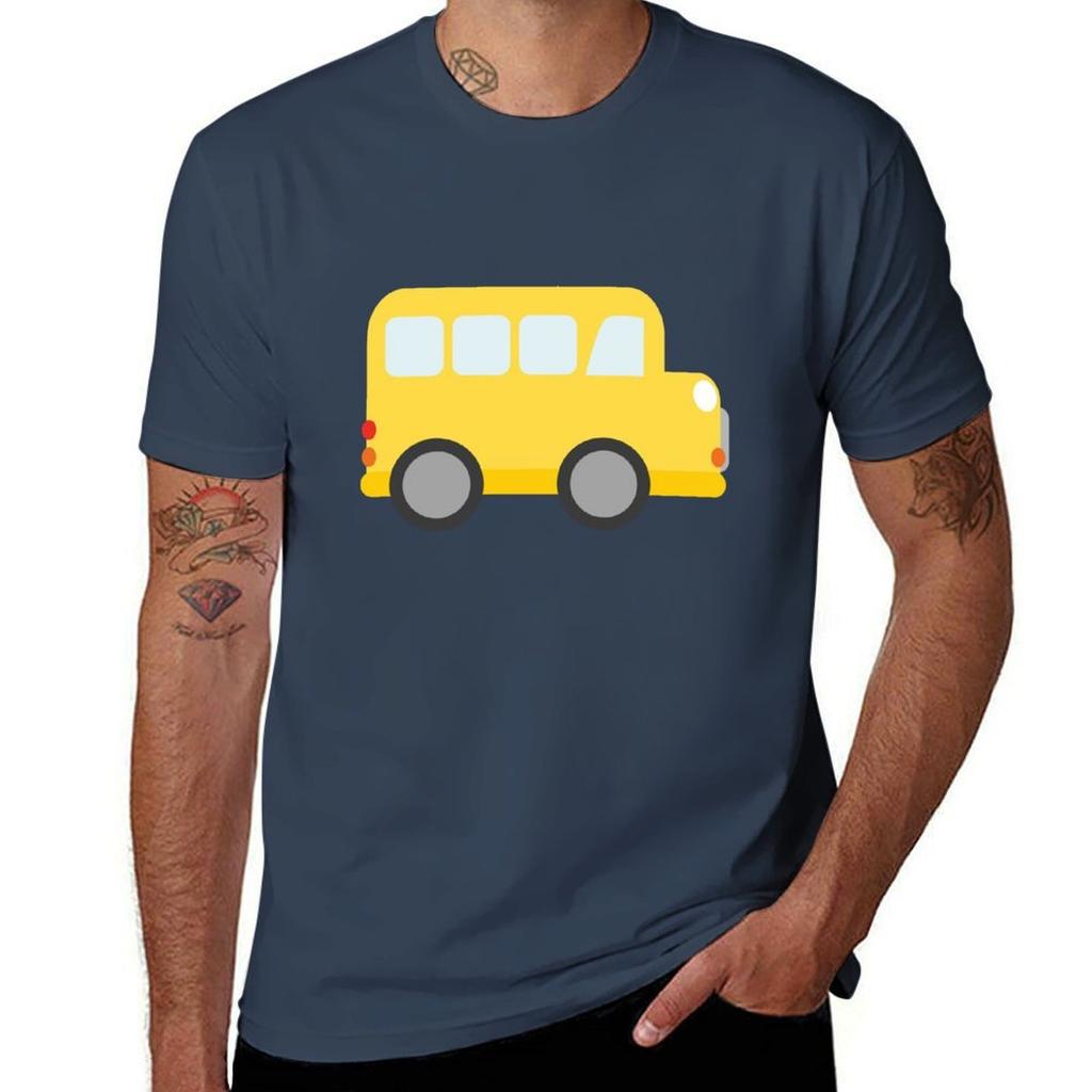 Yellow Bus TShirt Basic Short Sleeve TShirt for Unisex