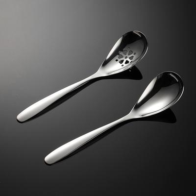 Acier Inoxydable 304 Petite Cuillère Guide Grande Cuillère Mâle Passoire Cuillère de Repas d'Hôtel Cuillère à Soupe de Cuisine Vaisselle de Service de Table