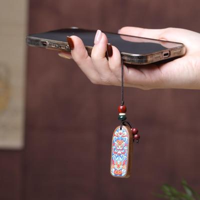 Red Sandalwood Necklace & Car Keychain Pendant - DIY Cultural Ornament Gift