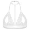 Womens Sexy Lingerie Lace Floral Sheer Hollow Out Open Nipples Wireless Unlined Bra Tops