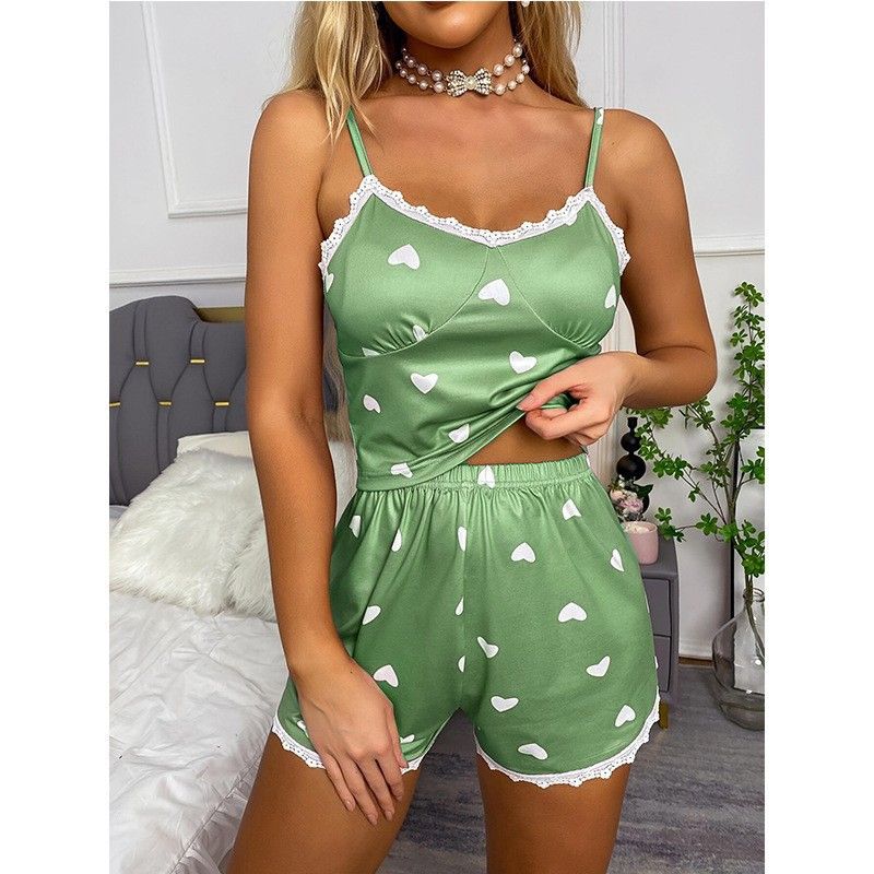 New Summer Lace Sexy Pajama Set Summer New Suspender Lace Lace Pajamas Suit