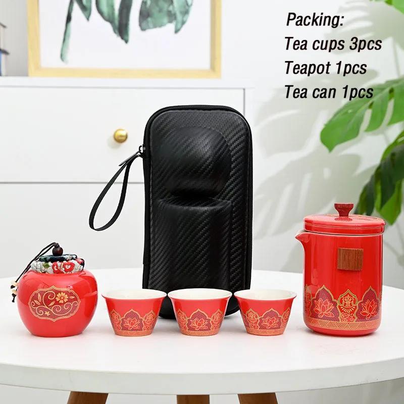 Ceramic Portable Travel Tea Set,Porcelain Tea Bowl,Espresso Cups,Pottery Coffee Mug,Afternoon Teacup Mugs,Coffee Cups,1 Set