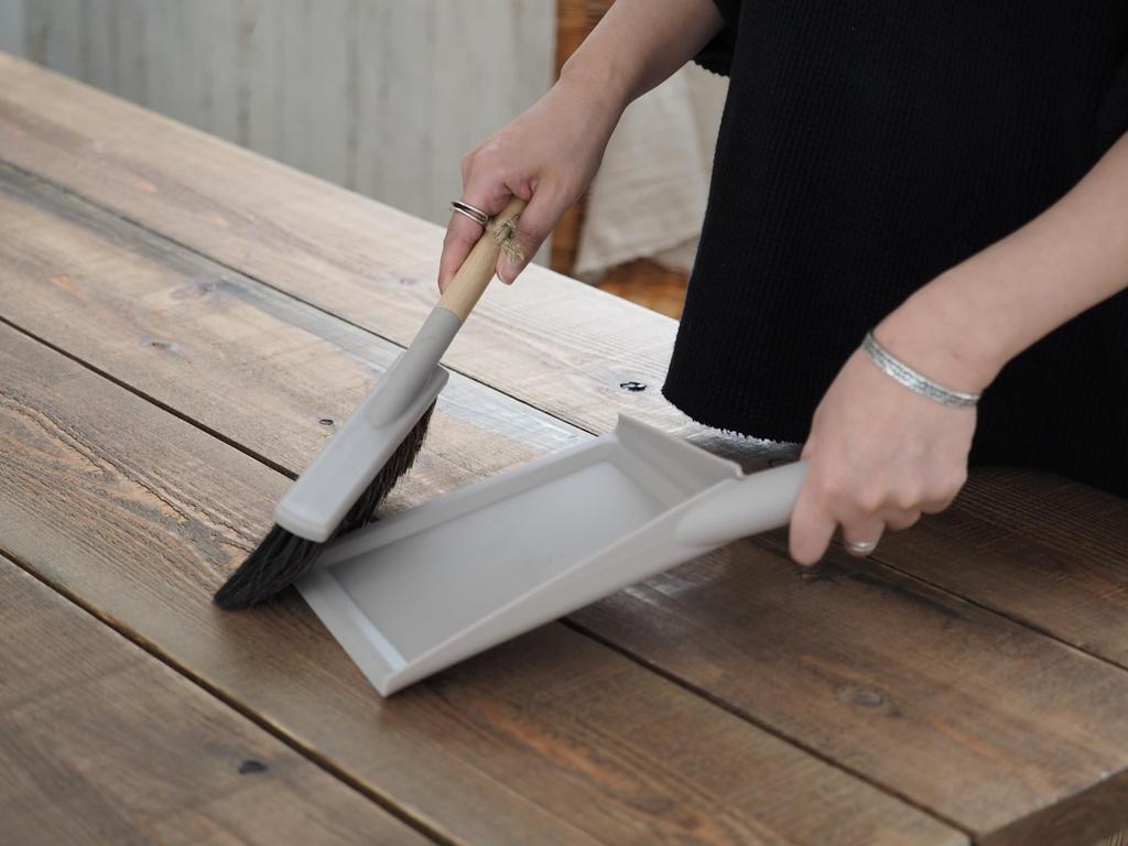 SMART SET DUSTPAN&BRUSH Broom, dustpan, convenient, stylish, BLACK, SM-005BK