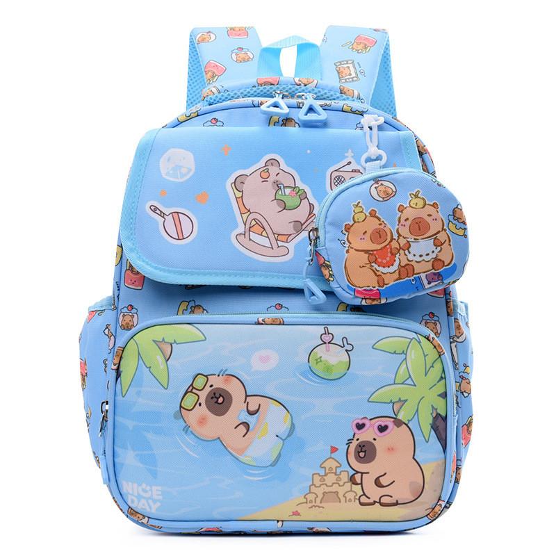 Capybara Printed Cute Large Capacity Student Backpack For Outgoing School