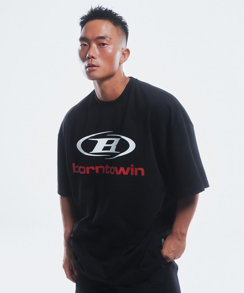BORN TO WIN Symbol B Logo T-Shirts [Black]