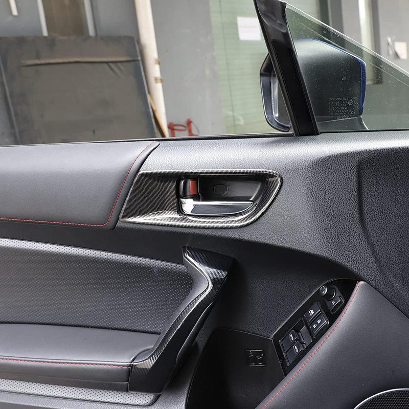 Carbon Fiber Interior Door Handle Trim for 12-21 Toyota 86, Subaru BRZ, SCION FR-S