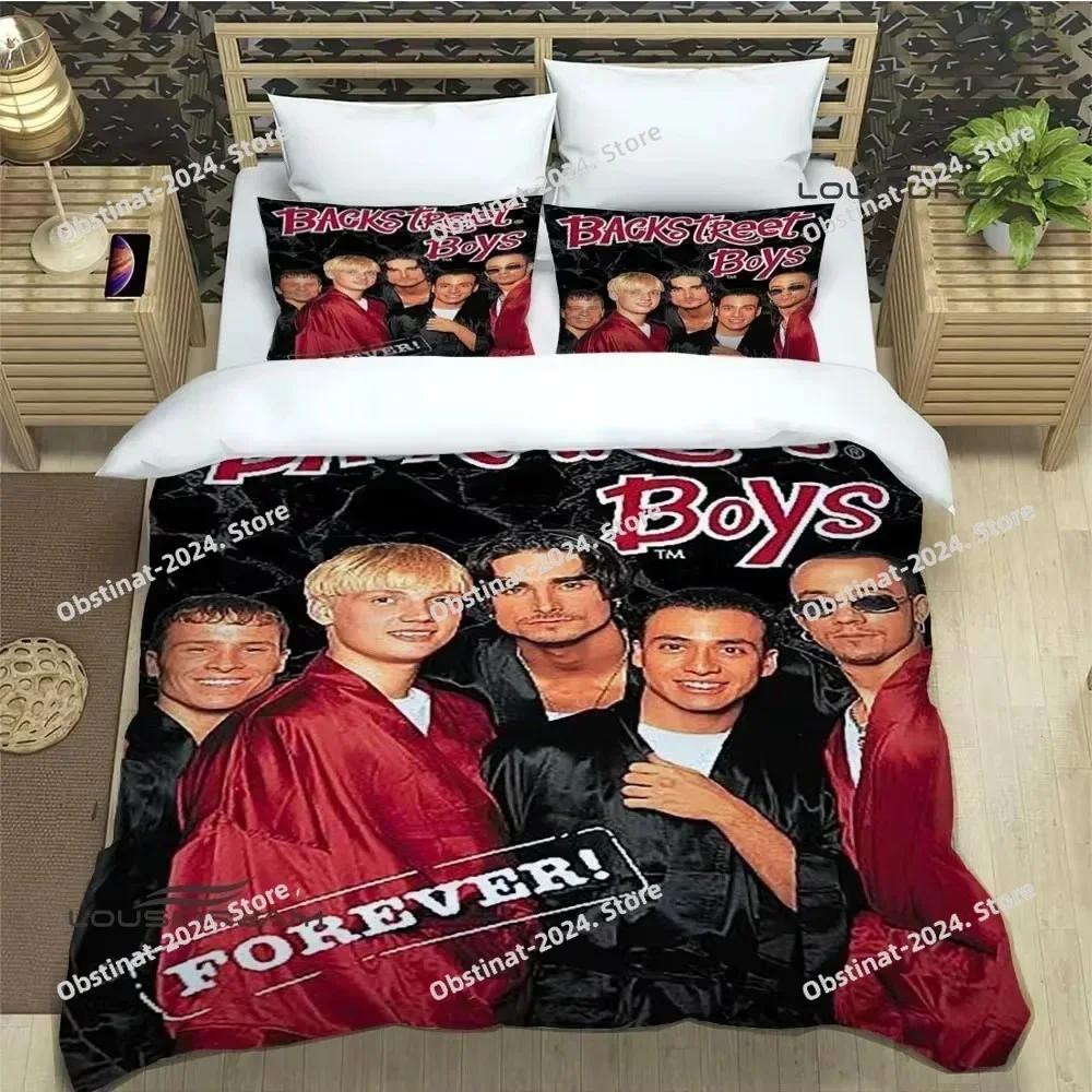BSB zespół backstreet boys Pościel Zestaw Drukowany pojedynczy Kołdra Poszewka na kołdrę Poszewka na poduszkę 3 częściowe Rozmiar dziecięcy/dorosły
