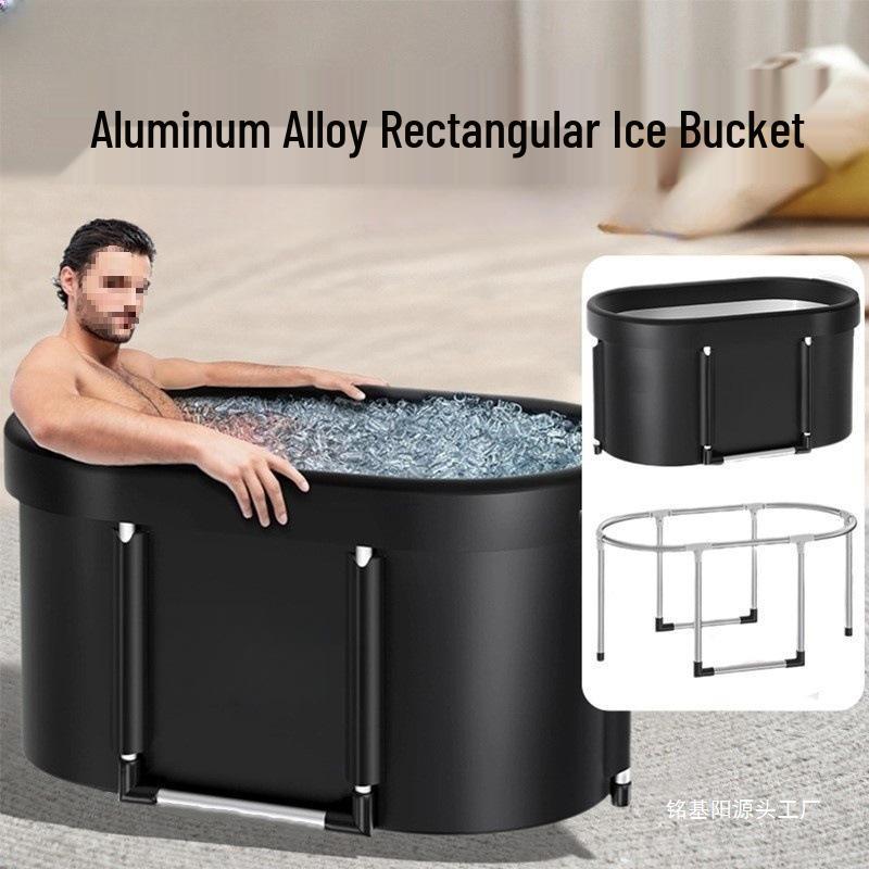 Portable Folding Ice Bath Tub for Adults - Home Assembly Athlete Soaking & Cooling Tub