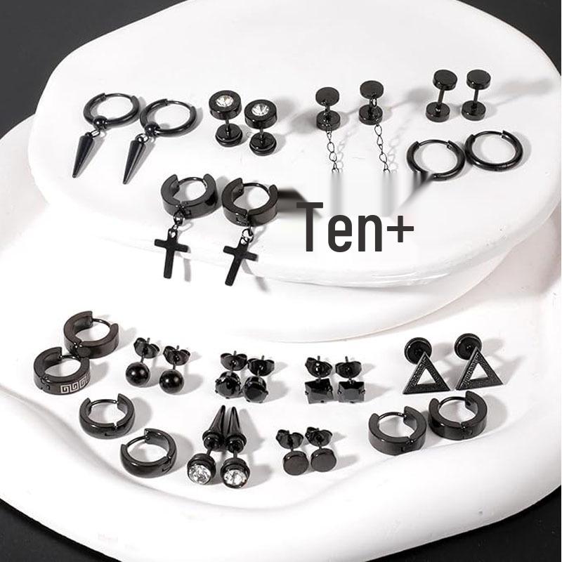 European & American High-End Stainless Steel Light Luxury Women's Stud Earrings - French-Inspired