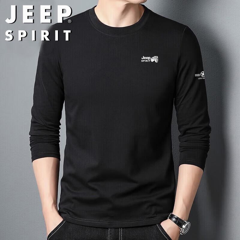 JEEP SPIRIT Men's Long Sleeve Crew Neck Top