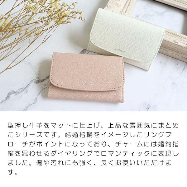 [Jill Stuart] Business Card Holder "Eternal" Women's Cowhide Leather with Logo JSLW0DM2