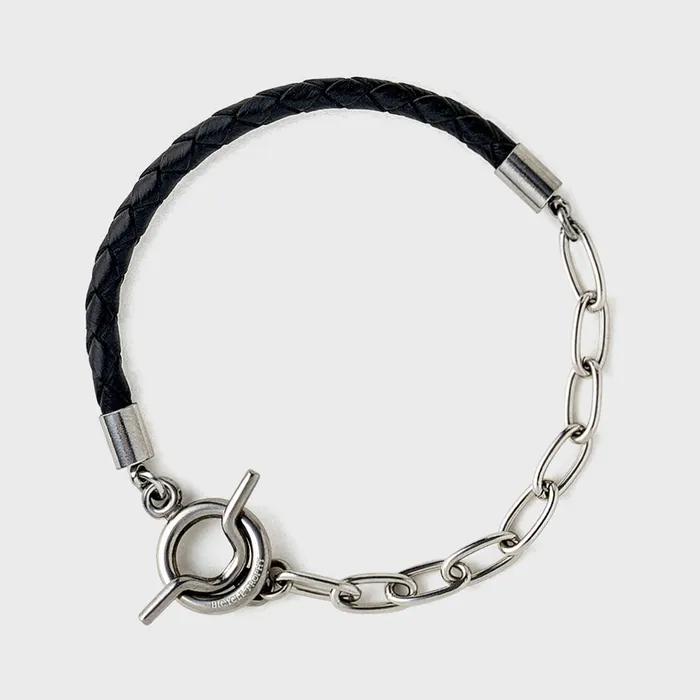 S.S Chain Bracelet 33 (2 Types / 4mm Leather)