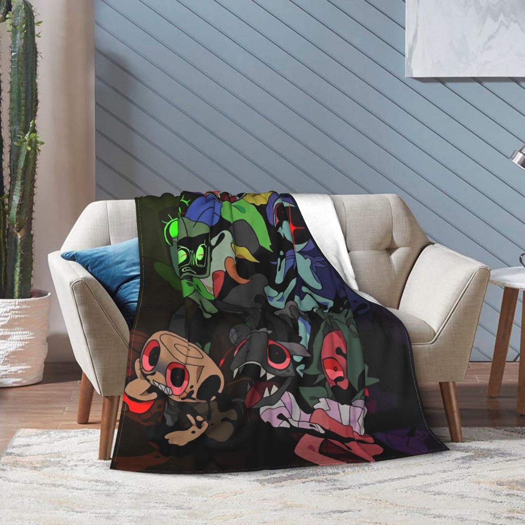 Tecknad Dandy Astros Dandys Värld Spelfilt Multi-storlek Mjuk Luddig Plysch Pläd för Soffa Soffa och Säng