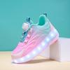 Chidren's Roller Skate Shoes Boys Girls Glowing Sneakers Led Light Luminous Outdoor Sport Skateboard 2 Wheels USB Charging New