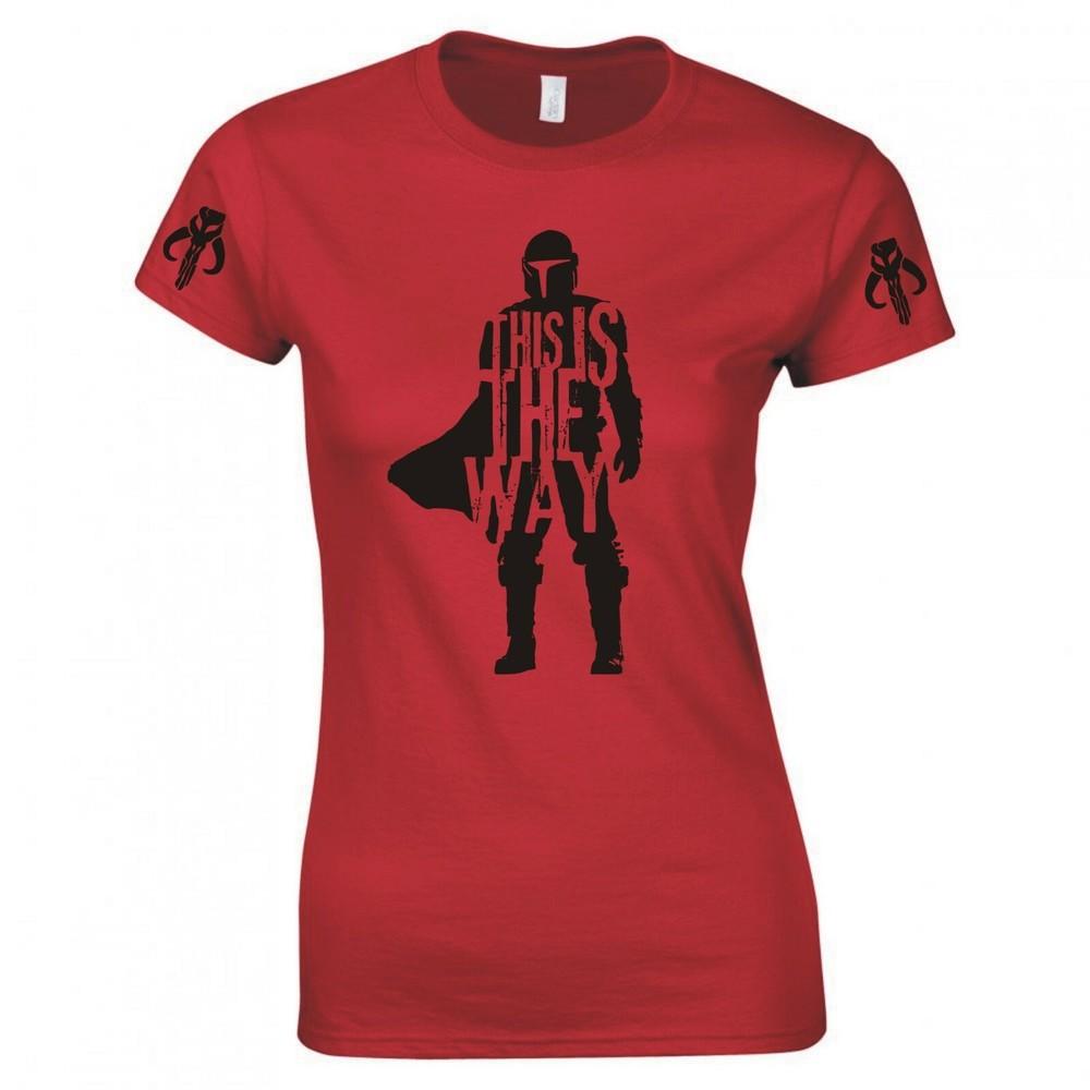 Inspired By The Unisexdalorian This Is The Way Silhoue Ladies Skinny Fit Tshirt S