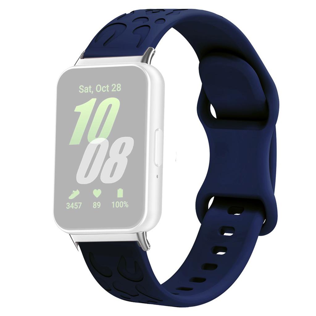 For Samsung Galaxy Fit Silicone Watchband Leopard Printed Replacement Watch Strap