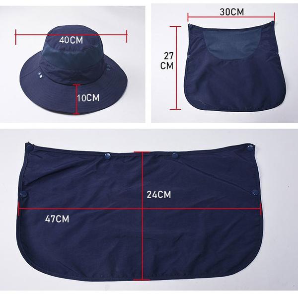 Men and Women Unisex Outdoor Windproof Sun Hat Removable Shawl Breathable Mesh Cap for Fishing Cycling Hiking Camping Hats