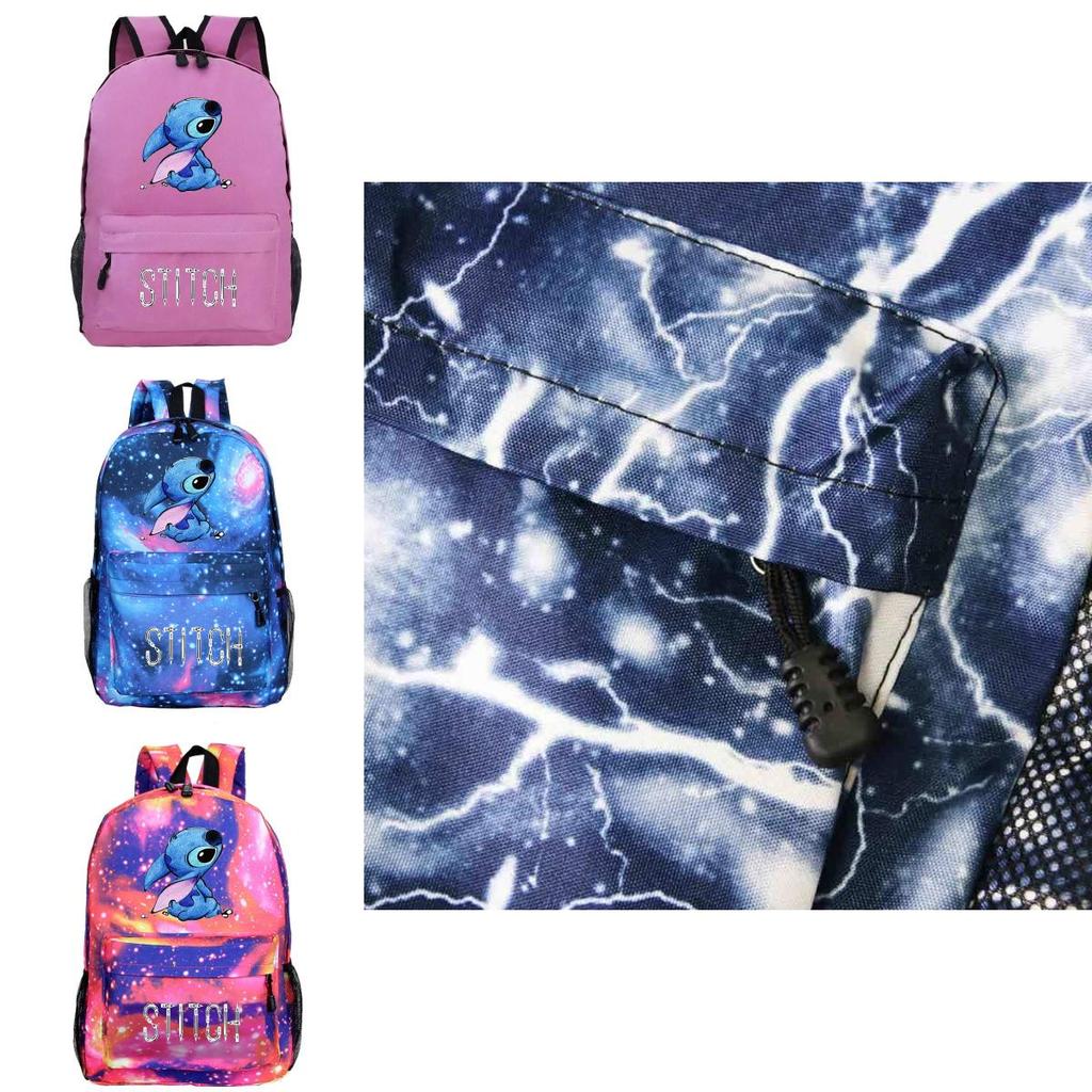 Cute Stitch Backpack Rucksack For School Student Travel Multicolor
