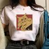 Vintage Cat Bite T Shirt Japanese Horror Anime Tshirt Horror Cat Tshirt Cats Crazy Shirts Unisex Retro Short Sleeve Tops
