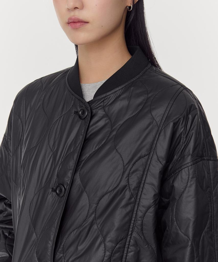 Musinsa Standard Woman Women'S Oversized Onion Quilted Jacket [Black]