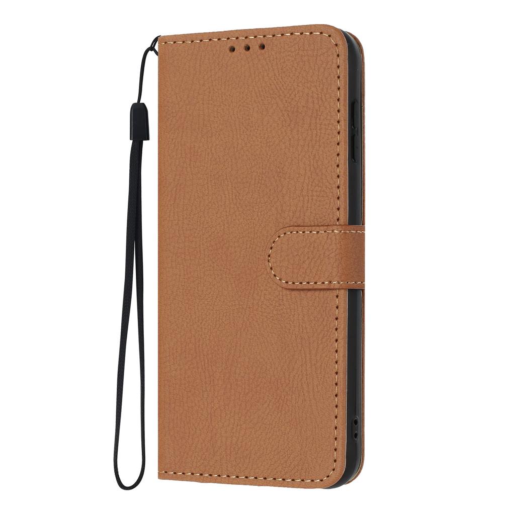 Applicable, Samsung S26FE lychee pattern leather case S26edge solid color card flip wallet mobile phone case