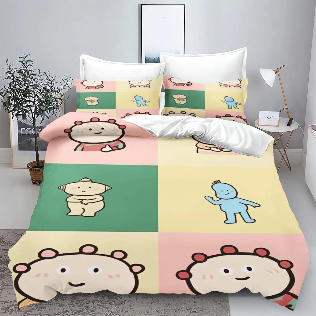 Garten Baby Bedrucktes Bettwäscheset Bettbezug Queen Baumwolle Niedlich Bedruckt Cartoon Steppdeckenbezug 100% Polyester Anime