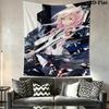 Guilty Crown Wall Tapestry Aesthetic Wall Hanging Printed Fabric Blanket Decorative Tapestries for Bedroom Living Room Home Decor
