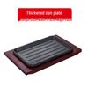 Commercial Cast Iron Round Griddle Pan for BBQ and Gas Grill - Rectangular Steak Plate