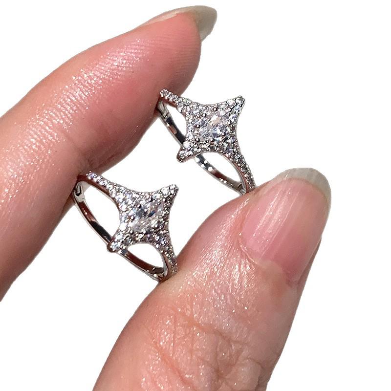 Stylish Zircon Inlaid Starburst Ear Cuffs - Fashionable, Simple, and Elegant Jewelry Design
