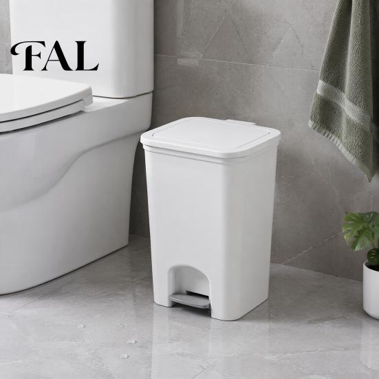 Double Open Lid Wastebasket Pedal Trash Can, with Dual-mode Lid, Easy Access Garbage Space Saving Can Odor-proof Slim Solid Color Waste Basket,