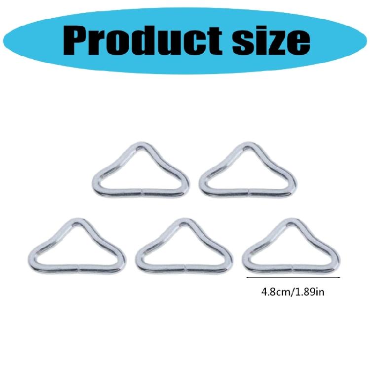 50Pcs Trampoline Triangular Rings Buckle Connector Trampoline Mat Triangle Rings Part for Indoor and Outdoor Use