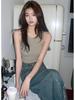 2026 Spring/Summer Women's Frayed Hem Irregular Slit Denim Long Skirt