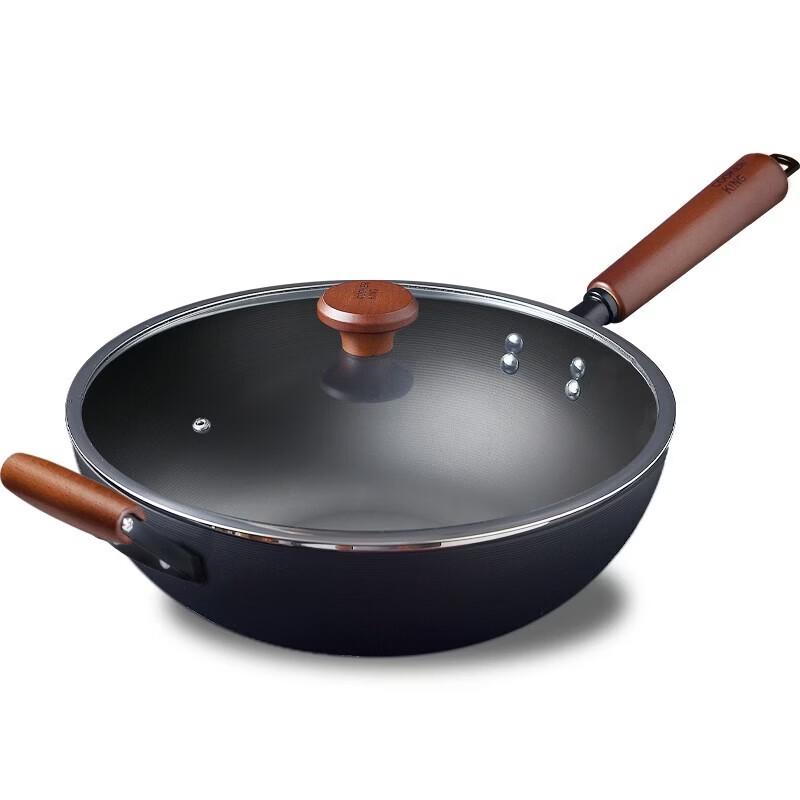 

COOKER KING 34cm Wrought Iron Non-Coated Stir-Fry Pan