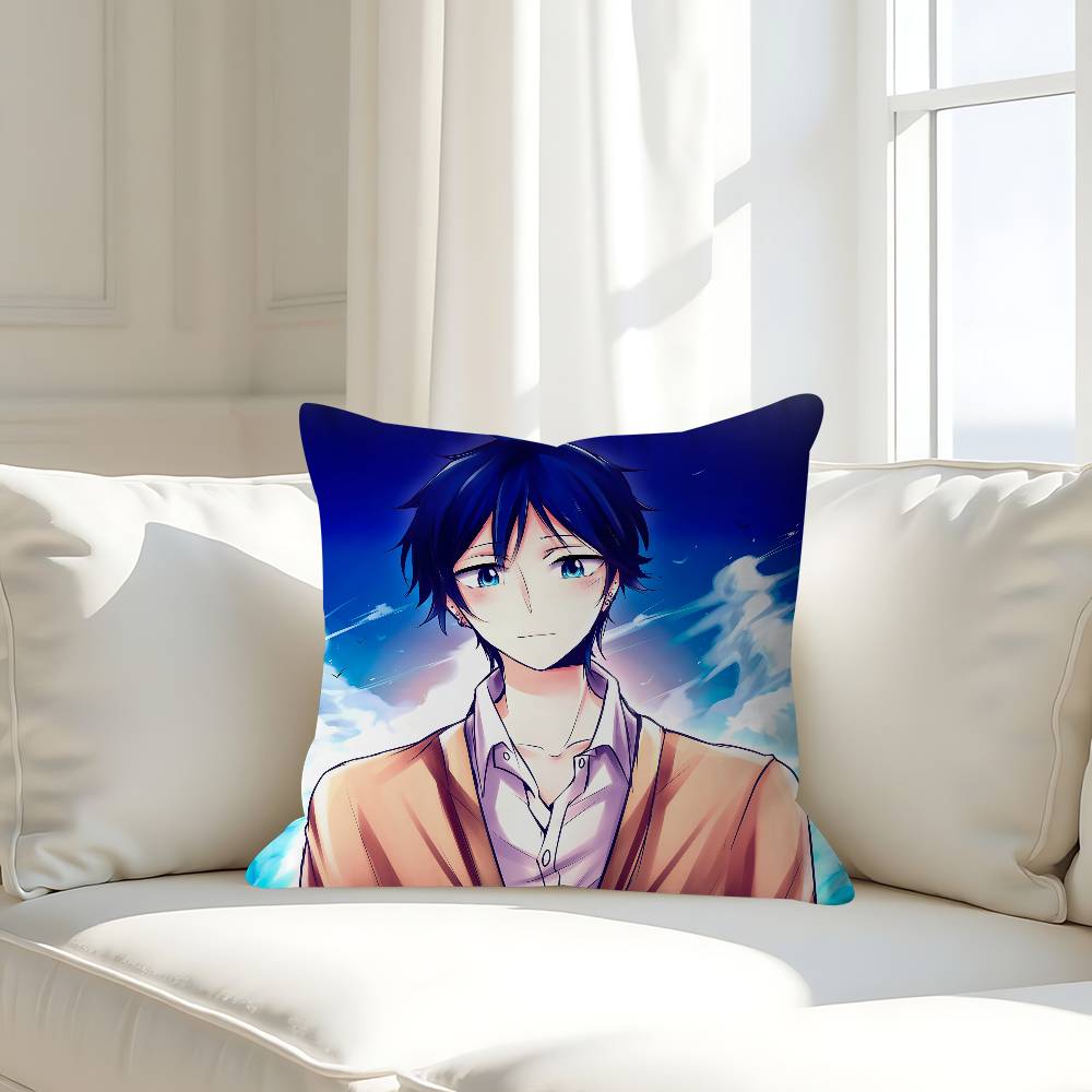 Anime H-Horimiya Pillow Case Removable Washable Cushion Cover – All-Season Soft Linen