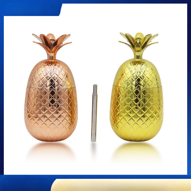 1Pc  Plastic Cup Cocktail Pineapple Fruit Strawberry Lemon Straw Cup Cocktail Cups