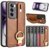 Luxury Wristband Leather Stand Case for OPPO Reno 15 12 11 Pro Max Reno 12 13 14 F 11F Realme 16 Pro Max with Ring Opener Shockproof Protective Cover