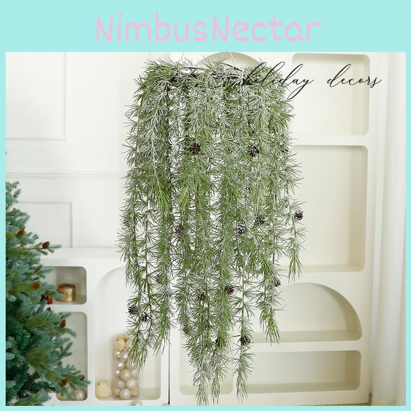 Hanging Greenery Plastic Vine Basket Christmas Holiday Home Decoration Gift