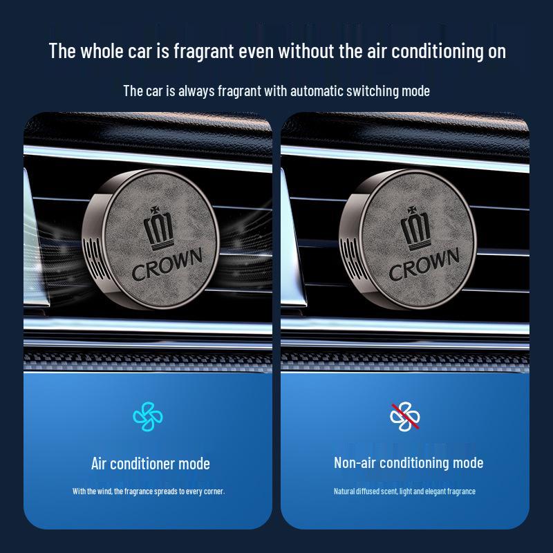 Car Air Vent Aroma Diffuser: Crown Design Perfume Ornament for Interior Modification