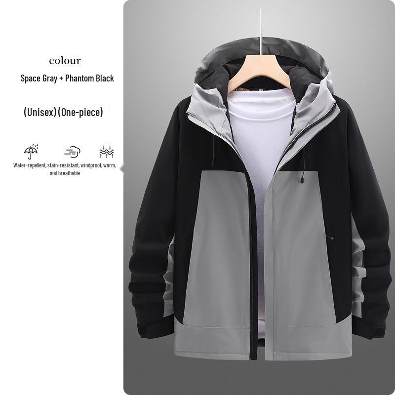 

Унисекс Графеновый Ветрозащитный Водонепроницаемый Походный Костюм - Утепленная Куртка для Активного Отдыха с Логотипом S