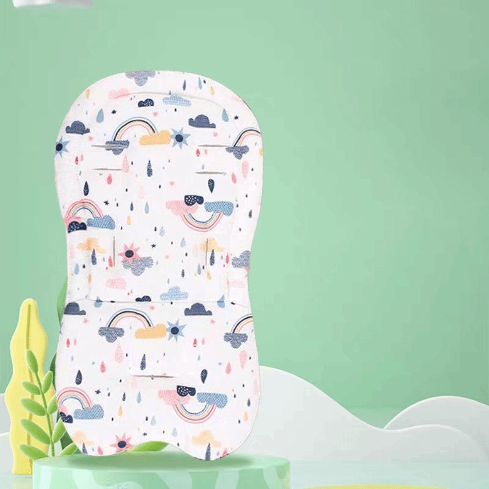 Cartoon Printed Baby Stroller Cushion Comfortable Dining Chair Cotton Pad Baby Pram Seat Mat Kids