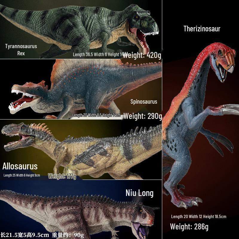 Children's Dinosaur Toy Set: King Kong, Tyrannosaurus Rex, Aurochs, Pachycephalosaurus, Spinosaurus, Therizinosaurus Model.