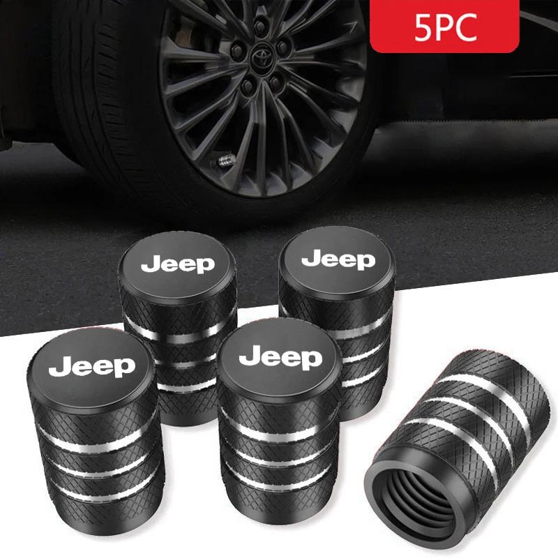 Luxury Metal Car Tire Valve Cover Anti-Theft Accessories for Jeep Grand Wagoneer Wagoneer Commander WL WK2 Patriot AKS1