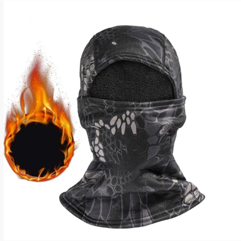 

Winter Fleece Warm Camouflage Balaclava Outdoor Cold-proof Ski Cycling Full Face Mask Motorcycle Mask Helmet Lining One Size