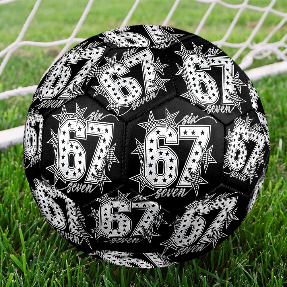1pc Starry Number Theme Soccer Ball Football, Size 5, Lightweight PVC, Outdoor Training Soccer Ball,Gift C6554