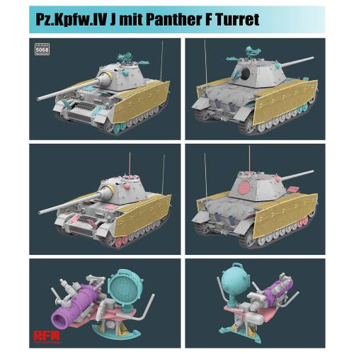 Ryefield Models 1/35 German Army Panzer IV Ausf. J with Panther F Turret Plastic Model RFM5068