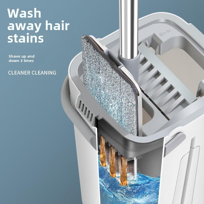 Hands-Free Dual-Use Mop with Bucket – Effortless Cleaning for Dry & Wet Surfaces