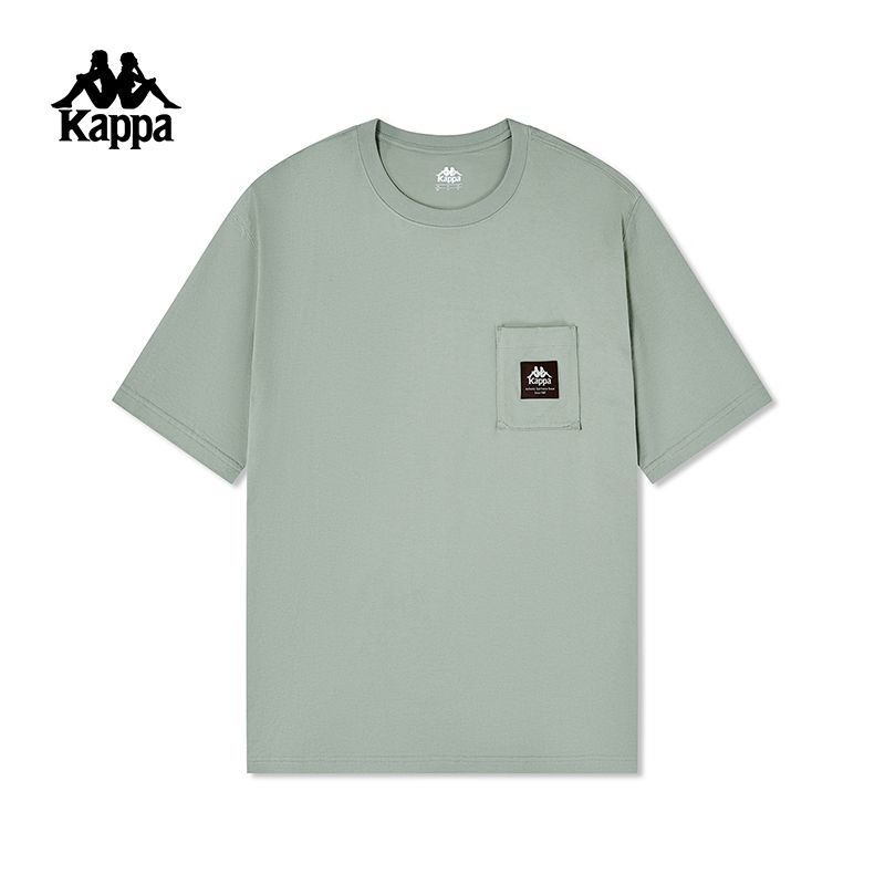Kappa Short Sleeved Men's Summer Pure Cotton Sports Casual T-shirt with Simple Half Sleeves