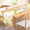 Summer Sweet Bee Daisy Polyester Table Runners Holiday Party Decorations Cute Bee Dining Table Runners Kids Bithday Table Decor
